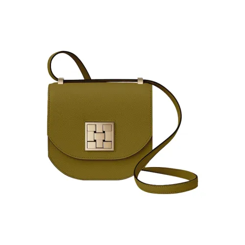 HERMES Mosaique Эпсомская кожа Сумка через плечо Женская 6T Toundra Тундровый Зеленый коричневый