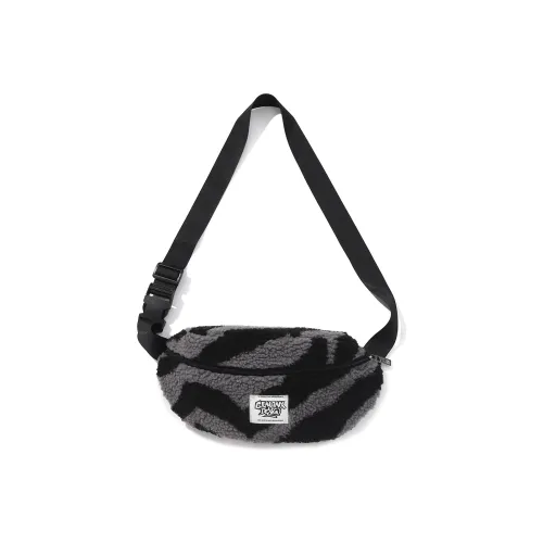 GENANX Шерпа Слинг Сумка Стандартная Унисекс Черный Серый