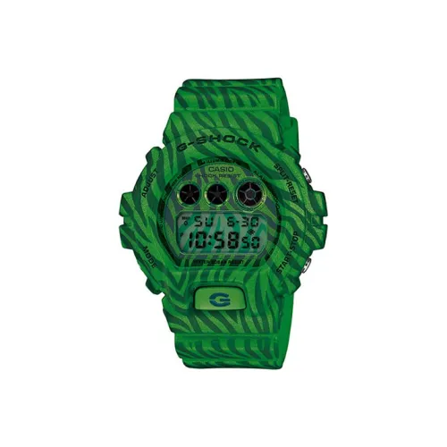 CASIO SQUAD Series Кварцевый механизм Смольный ремешок Часы Мужские Циферблат Зеленый DW 6900ZB 3