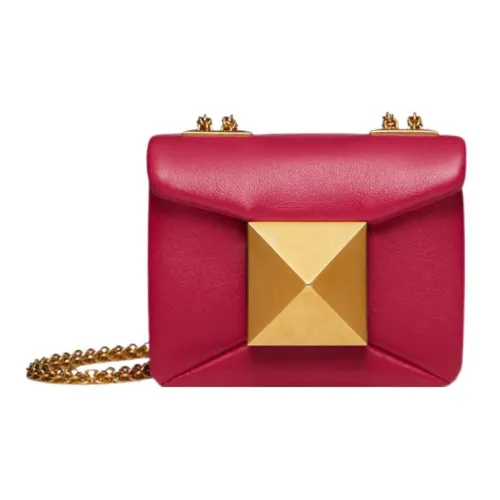Valentino One Stud Телячья кожа Сумка через плечо Мини Женская Цветение Красный