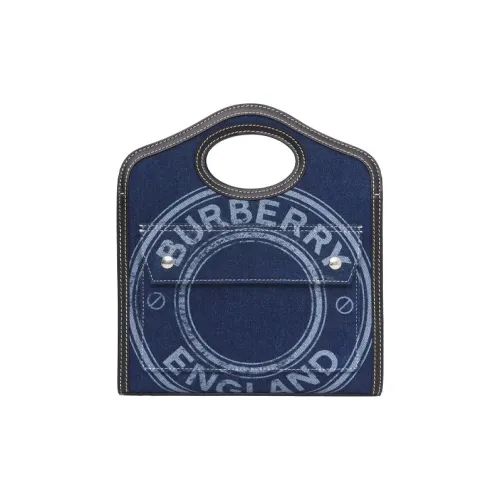 Burberry Карманная сумка из денима с кожаными вставками карманная сумка сумка через плечо мини-сумка женская синяя
