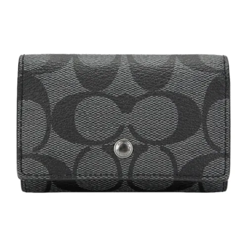 COACH Key Case из ПВХ Key Pouch Женские Черный