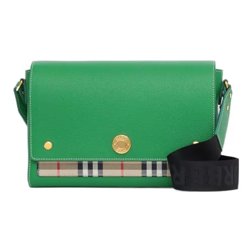 Burberry NoteVintage с кожаными вставками курьерская сумка сумка через плечо сумка женская зеленая
