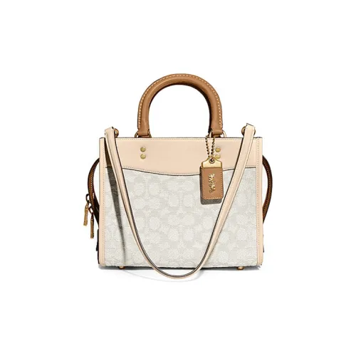 COACH Rogue Жаккардовая ткань с кожаными вставками Сумка Сумка через плечо Сумка через плечо Средняя Женская Многоцветная