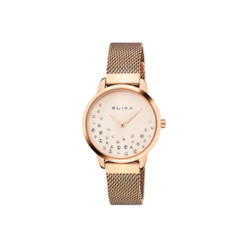 Elixa Кварцевый механизм Женские часы 32 мм Жемчужная раковина Циферблат Цвет Корпус из нержавеющей стали