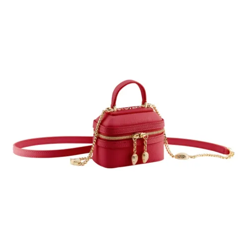 BVLGARI Serpenti Forever Рельеф Телячья Кожа Ювелирная Коробка Косметичка Сумка через плечо на молнии Мини Сумка