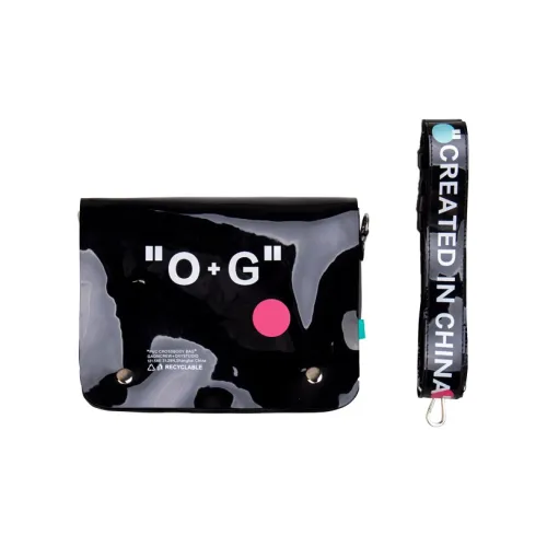 GAONCREW × Oxy Коллаборация PVC Бананка Сумка через плечо Стандартная Унисекс Черная