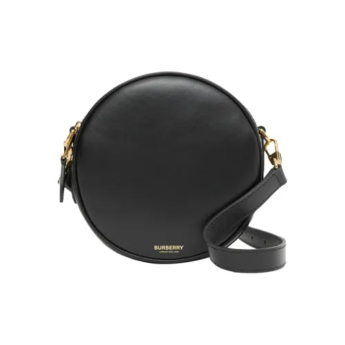 Burberry Louise Коровья кожа Круглая сумка Бананка Ручная сумка Сумка через плечо Женская Черная