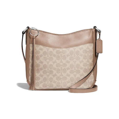 COACH Chaise Холщовая Сумка через плечо Сумка на плечо Женская Тауповая