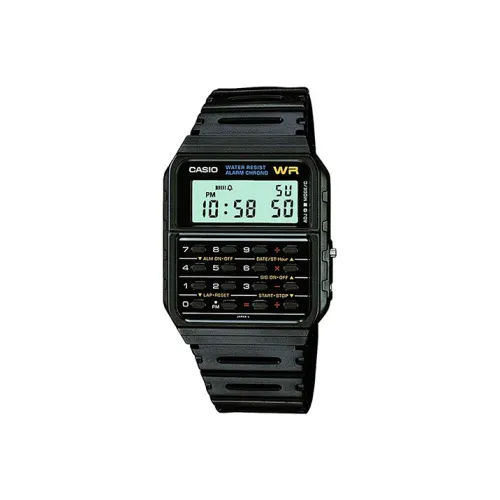 CASIO Vintage Collection Кварцевый механизм Блок Смольный ремешок Часы Мужские Черный циферблат