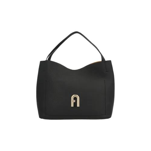 Furla Primula Кожа Тоут Сумка Сумка для покупок Сумка Большая Женская Черная
