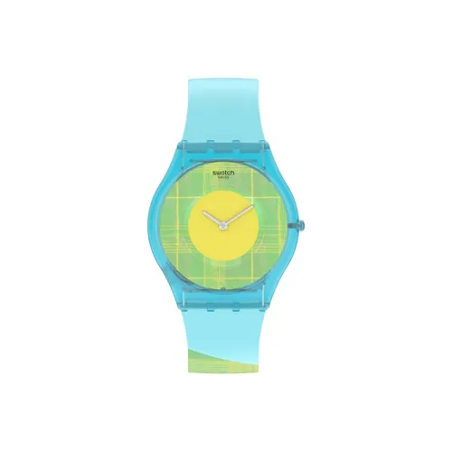 Swatch Quartz Механизм Унисекс Часы Зеленый Циферблат