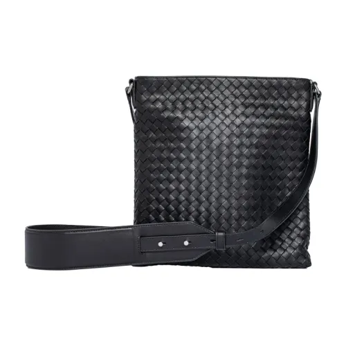 Bottega Veneta Сумка через плечо из коровьей кожи маленькая мужская черная