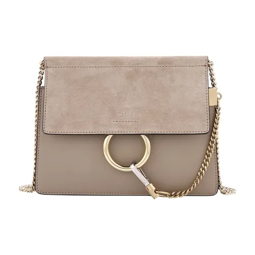 Chloe Faye Замша Телячья кожа Цепляемая Сумка через плечо Женская Серый