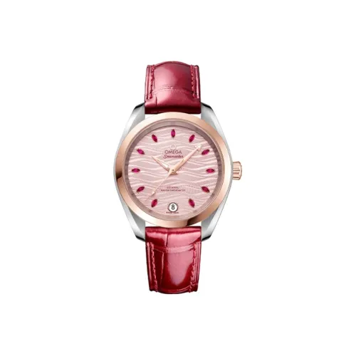 OMEGA Автоматический Механический Movement Женские Часы 34 мм Розовые