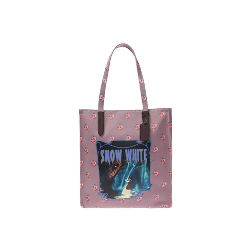 COACH Disney BAIXUEGONGZHU LIANMINGKUAN Recycled Tote Холст с печатью Тоут Сумка Сумка для покупок Сумка на плечо