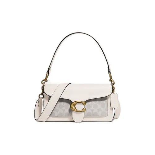 COACH Tabby Холщовая кожа GOD OF Вино Сумка Сумка через плечо Женская Белая