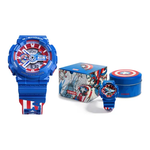 CASIO Liquid Crystal Analog Dual Display Series SHOCK MARVEL Ограниченная серия Коллаборация Captain America