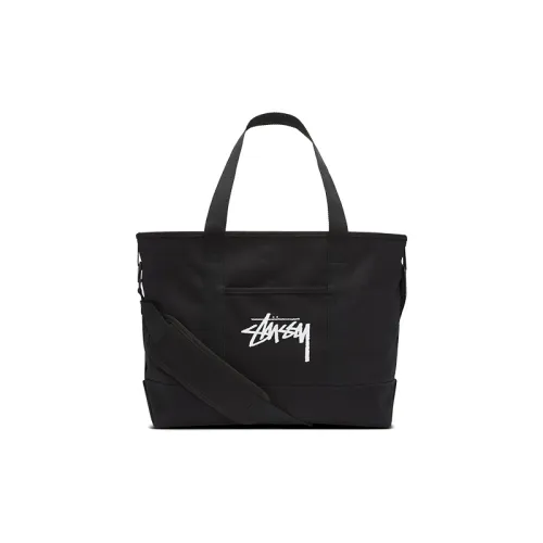 Nike Stussy Коллаборация Хлопок Тоут Сумка Сумка для покупок Дорожная сумка Сумка Унисекс Черный