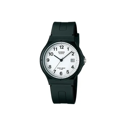 CASIO Standard Series Кварцевый механизм Смольный ремешок Часы Мужские Белый циферблат