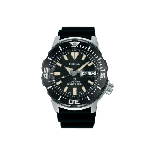 SEIKO Prospe Collection Ocean Series Механический механизм Смола Ремешок Часы Мужские Черный Циферблат SRPD27K1