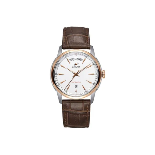 ENICAR Механические Мужские Часы 42 мм Белые