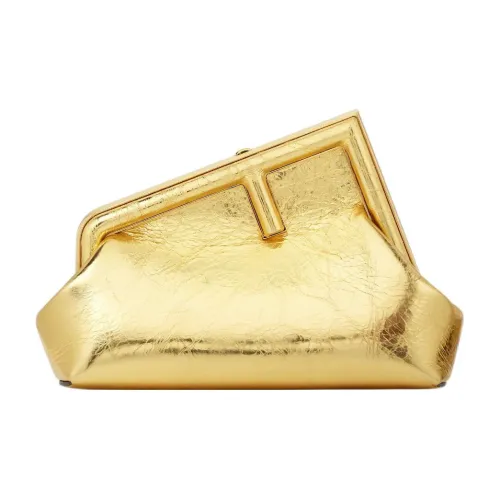 FENDI First Овчина Сумка через плечо Клатч Женский Золотой