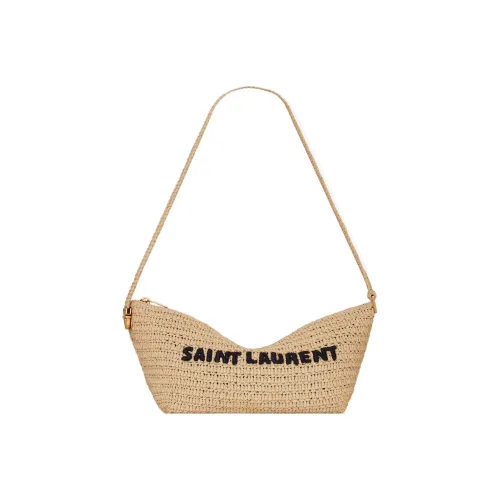 SAINT LAURENT TUC Фальшивая соломенная плетеная переносная сумка через плечо сумка на плечо женская желтая