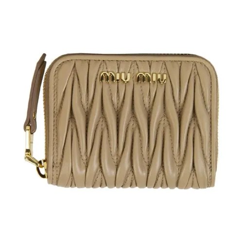 MIU MIU Кожа Кошелек Женский Светлый Умбра