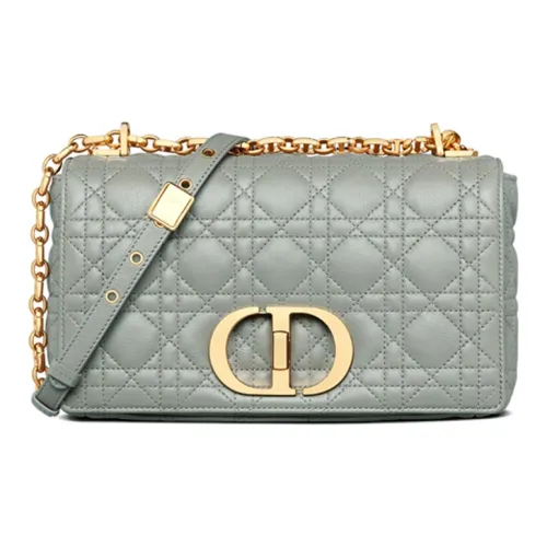 DIOR Caro Коровья кожа Сумка через плечо Средняя Женская Серого цвета