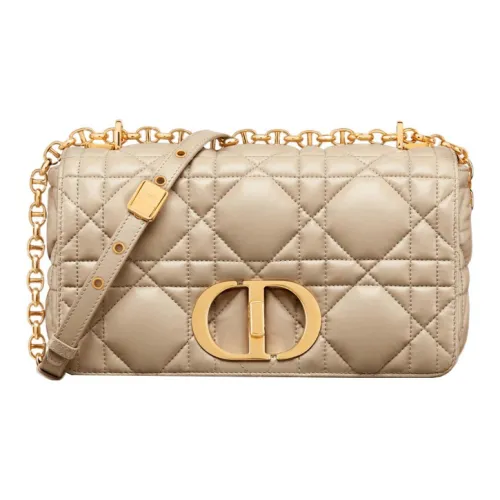 DIOR Caro Телячья кожа Цепочка Сумка через плечо Средний Женские Естественный