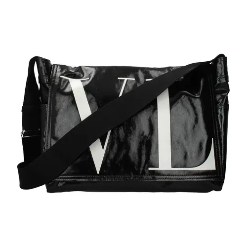 Valentino Сумка через плечо из ткани мужская черная