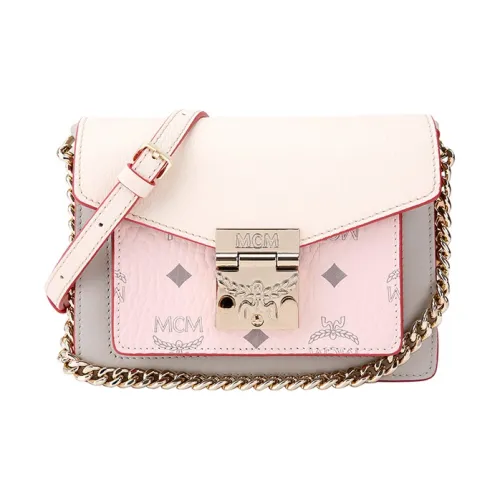 MCM Patricia Visetos Коровья кожа Сумка Сумка через плечо Сумка через плечо Мини Женская Розовая Многоцветная