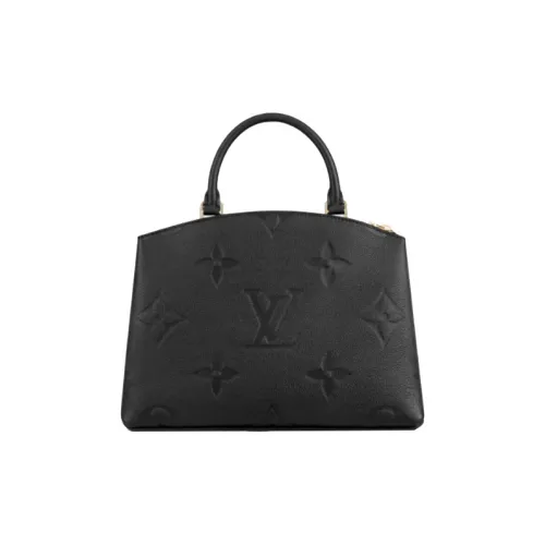 LOUIS VUITTON Petit Palais Коровья крупнозернистая текстура Сумка через плечо Сумка Обычная Женская Черная