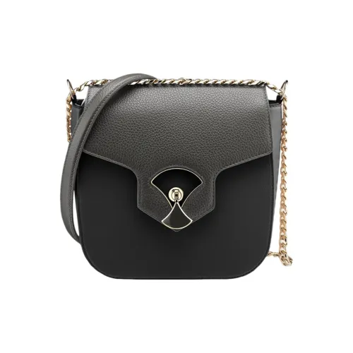 BVLGARI DIVAS' DREAM Series Корова Кожа Плечевая Сумка Стандартная Женская Черная