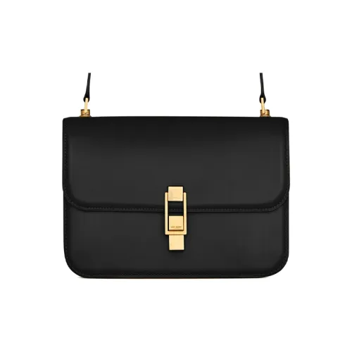 SAINT LAURENT Le Carre Коровья кожа Сумка через плечо Сумка на плечо Женская Черная