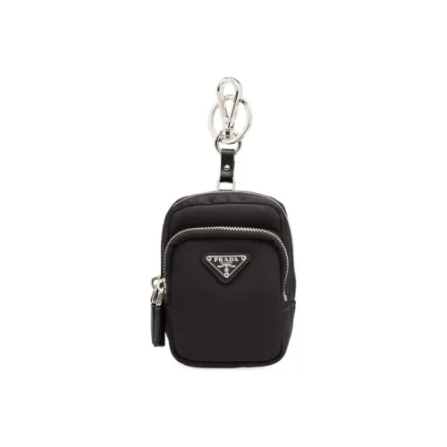 PRADA Nylon с Saffiano кожа кошелек для монет унисекс черный