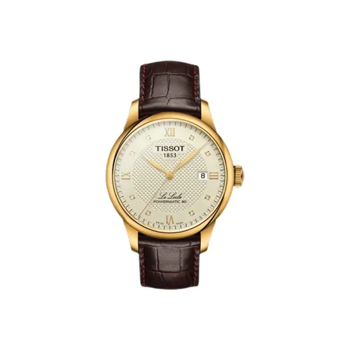 TISSOT Автоматический Механический Механизм Мужские Часы Le Locle Collection 39,3мм*9,75мм Золото