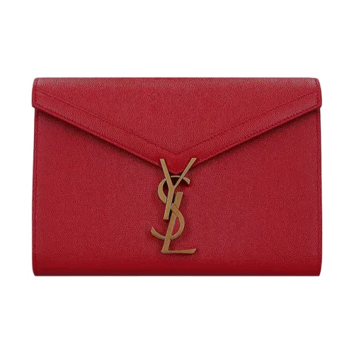 SAINT LAURENT Сумка через плечо из коровьей кожи женская красная