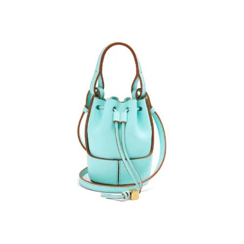 LOEWE Воздушный шар Телячья кожа Сумка-ведро Сумка Сумка через плечо Сумка через плечо Женская Тихоокеанский Аква Ледяной синий