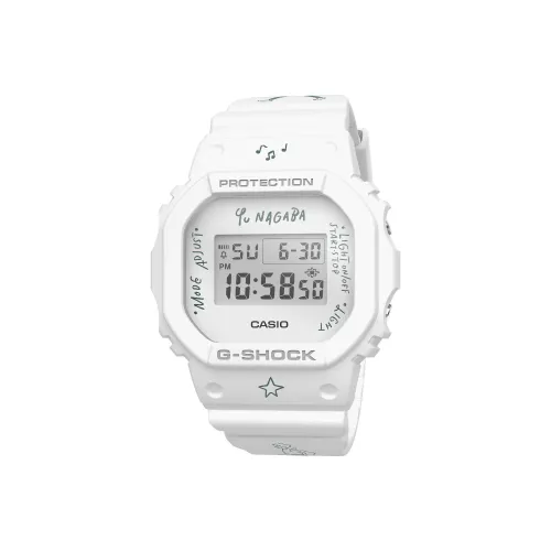 CASIO SQUAD Series Changchang X Shock Белый Кварцевый Механизм Смольный Ремешок Часы Мужские Белый Циферблат