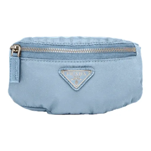 PRADA Luggage Collection Нейлоновый клатч мини унисекс синий