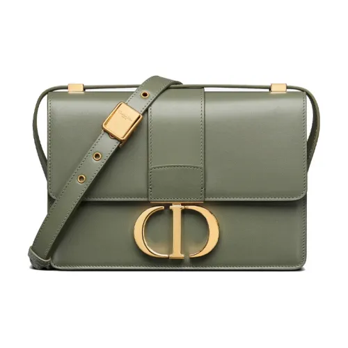 DIOR 30 Montaigne Collection Сумка из гладкой коровьей кожи коробка плечевая сумка женская сосновый зеленый цвет