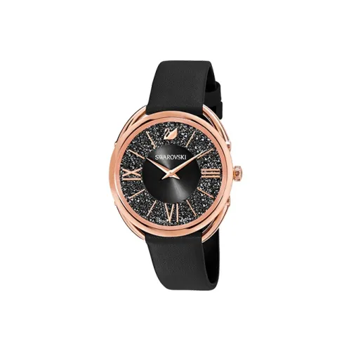 Swarovski CRYSTALLINE Swarovski Collection Наручные часы Кварцевый механизм Естественная кожа Ремешок Черный циферблат Женские