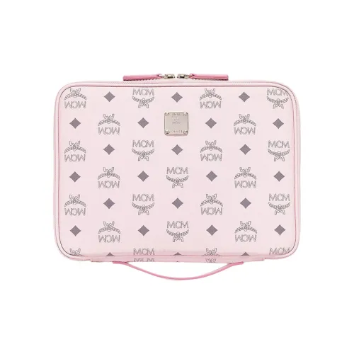 MCM Essential Visetos Origina Покрытый холст Клатч Женские Розовый