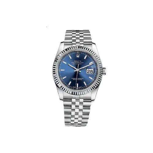 ROLEX Log Series Автоматический Механический Часы Мужские Циферблат 36 мм Синий Острустил Корпус Острустил Ремешок