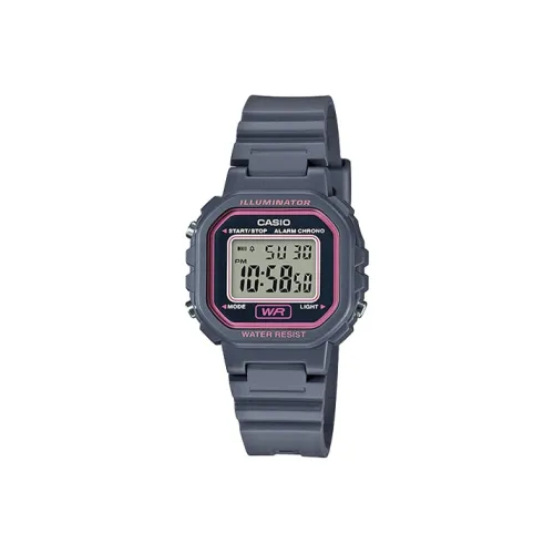 CASIO DIGITAL Collection Кварцевый механизм Смольный ремешок Женские часы Серый циферблат