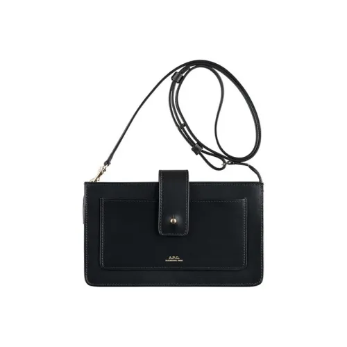 A.P.C. Joint Paragraph Коровья кожа Сумка через плечо Женская Черная