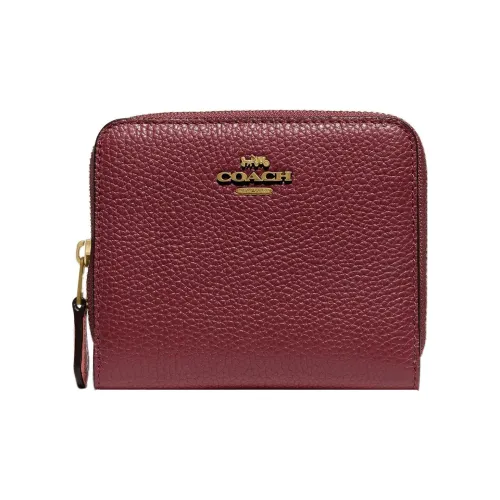 COACH Кошелек Billfold из кожи женский бордовый