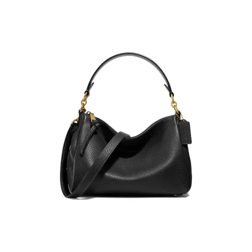 COACH Shay Коровья кожа Одно плечо Сумка Средний Женский Черный